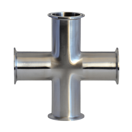 Sanitary Stainless Steel Clamped Long Cross Buy DIN 3A Polished