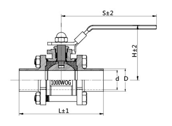 Sanitary Three-piece All-Inclusive Ball Valve Sanitary Three-piece All-Inclusive Ball Valve