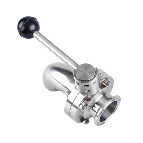 Sanitary Stainless Steel Clamp Butterfly Valve with Elbow Supplier