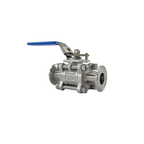 Factory Sanitary Stainless Steel Three Piece Clamped Ball Valve OEM
