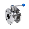OEM Sanitary Stainless Steel Flanged Butterfly Valve Factory Produce
