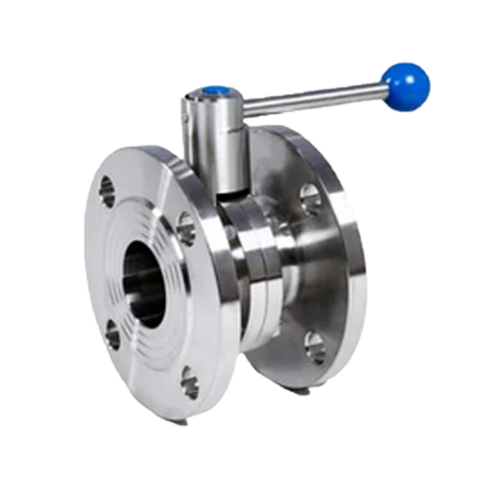 OEM Sanitary Stainless Steel Flanged Butterfly Valve Factory Produce