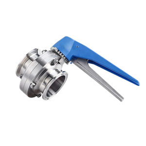 Sanitary Stainless Steel Tri-Clamp Butterfly Valve with Handle Distributor 