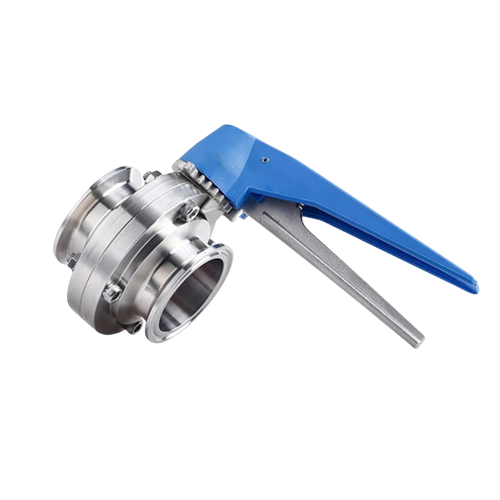 Sanitary Stainless Steel Tri-Clamp Butterfly Valve with Handle Distributor 