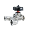 Sanitary Stainless Steel Three Way Manual Diaphragm Valve Manufacturer