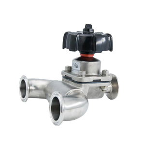 Sanitary Stainless Steel Three Way Manual Diaphragm Valve Manufacturer