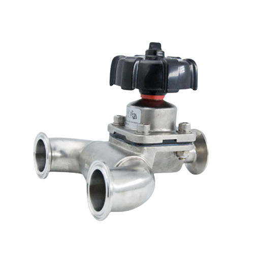 Sanitary Stainless Steel Three Way Manual Diaphragm Valve Manufacturer