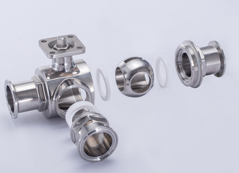 Three-way ball valve