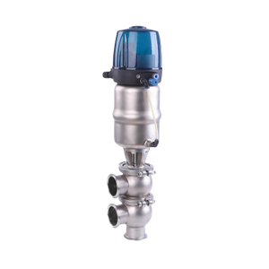 Factory Sanitary Pneumatic Diverter Valves with Control Head Supplier