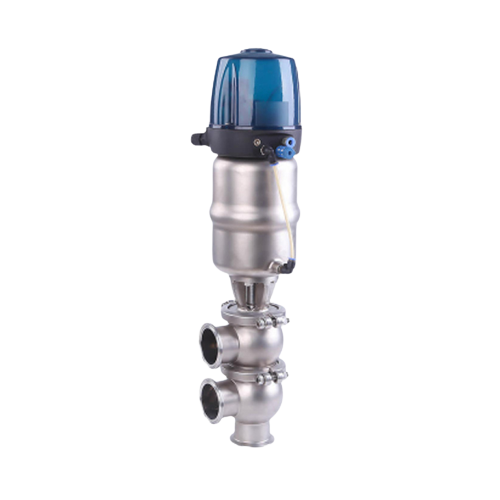 Factory Sanitary Pneumatic Diverter Valves with Control Head Supplier