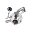 Sanitary Stainless Steel Clamp Butterfly Valve with Elbow Supplier