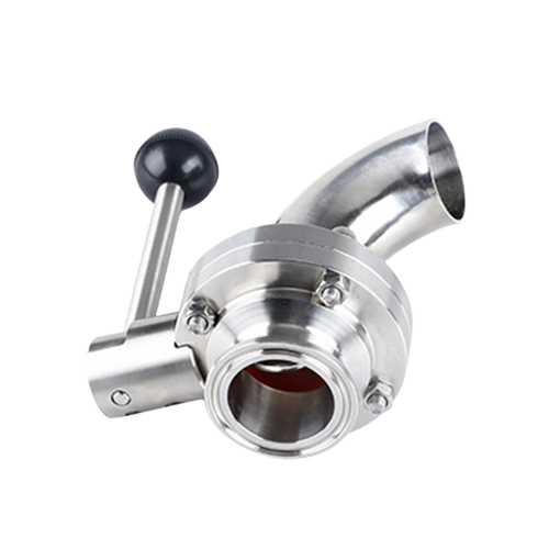 Sanitary Stainless Steel Clamp Butterfly Valve with Elbow Supplier