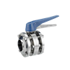 OEM Sanitary Three-piece Manual Butterfly Valves With Gripper Handle Manufacturer