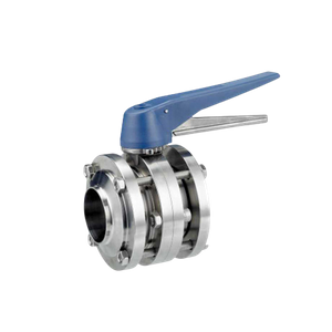 OEM Sanitary Three-piece Manual Butterfly Valves With Gripper Handle Manufacturer