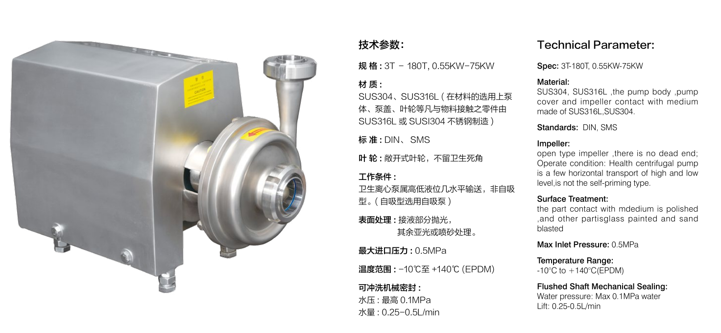 Technical Data of Centrifugal Pump