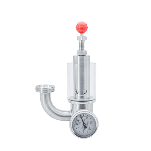 Sanitary Elbow Pressure Gauge Type Air Relief Valve Supplier