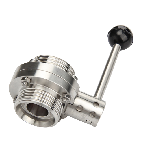 Sanitary Stainless Steel Thread Butterfly Valve with Pull Handle Factory Produce