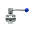 OEM SS304 SS316L Sanitary Male Thread Manual Butterfly Valves Supplier