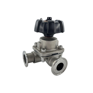  Stainless Steel Tri Clamp Manual 3 Way T Type Diaphragm Valve Wholesale