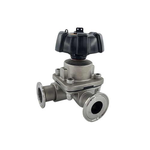  Stainless Steel Tri Clamp Manual 3 Way T Type Diaphragm Valve Wholesale
