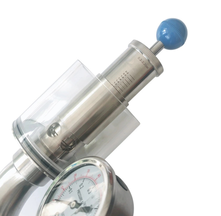 Sanitary Elbow Pressure Gauge Type Air Relief Valve 2