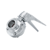OEM Sanitary Ferrule Ends Manual Butterfly Valves with Stainless Steel Handle Factory 