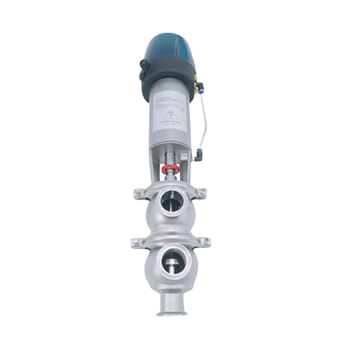 Sanitary LL 3-way Pneumatic Diverter Valves with Control Supplier