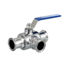 OEM Sanitary Straight-through Three-way Ball Valve Clamp Connection Factory
