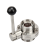 Sanitary Stainless Steel Thread Butterfly Valve with Pull Handle Factory Produce