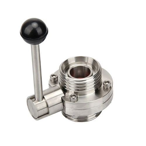 Sanitary Stainless Steel Thread Butterfly Valve with Pull Handle Factory Produce