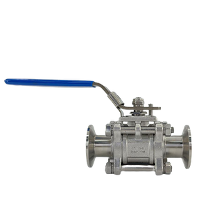 Factory Sanitary Stainless Steel Three Piece Clamped Ball Valve OEM