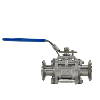 Factory Sanitary Stainless Steel Three Piece Clamped Ball Valve OEM
