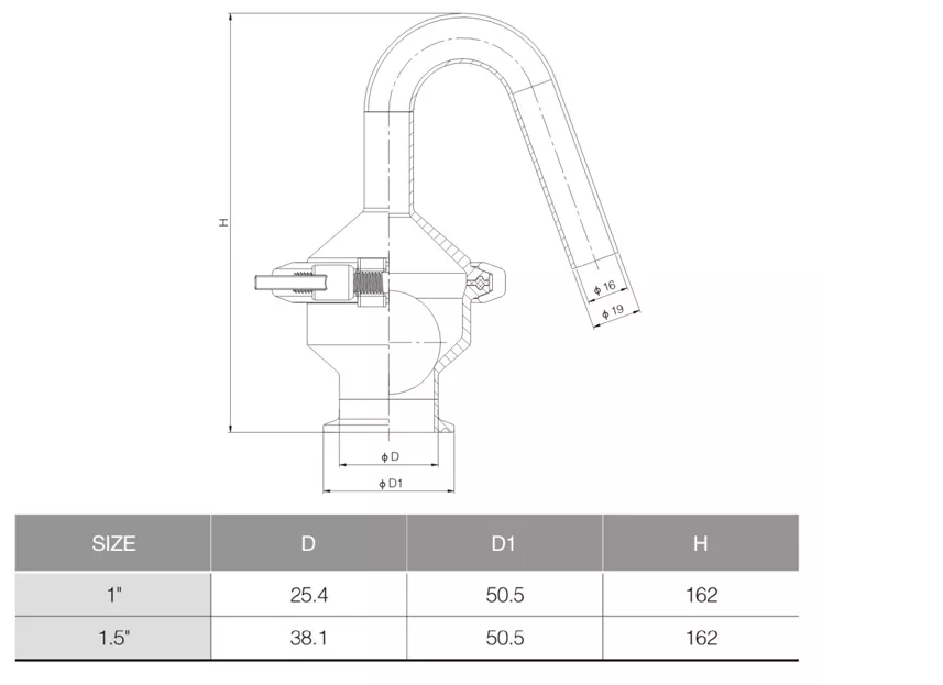 Sanitary Stainless Steel Float Type Air Relief Valve