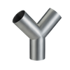 Sanitary Stainless Steel Butt Weld Y Type Equal Tee Manufacturer