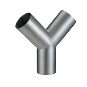 Sanitary Stainless Steel Butt Weld Y Type Equal Tee Manufacturer