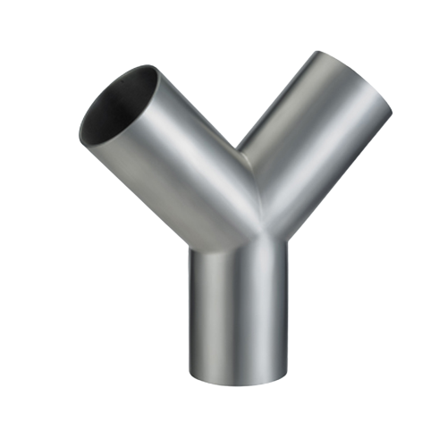 Sanitary Stainless Steel Butt Weld Y Type Equal Tee Manufacturer