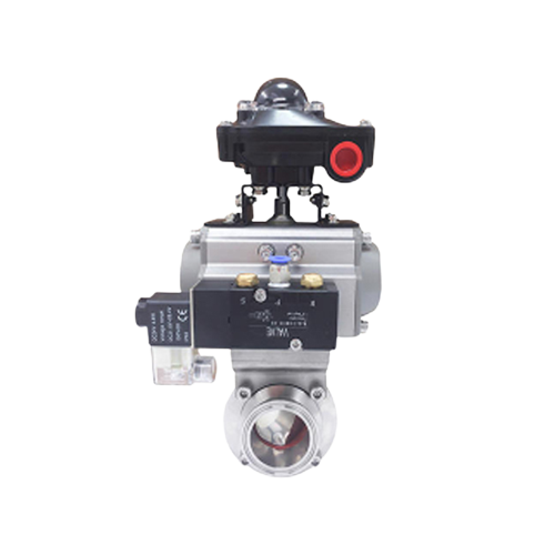 European Pneumatic Actuator Tri Clamp Butterfly Valves with Actuator Warehouse