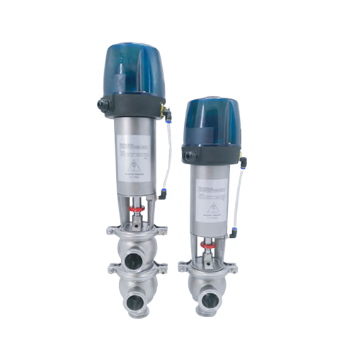 Sanitary LL 3-way Pneumatic Diverter Valves with Control Supplier