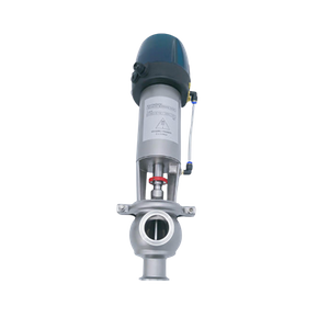 Sanitary LL 3-way Pneumatic Diverter Valves with Control Supplier