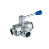 Sanitary Stainless Steel Clamp Three-way Ball Valve Factory Customized
