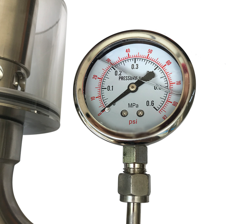Sanitary Elbow Pressure Gauge Type Air Relief Valve 3
