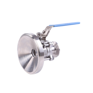 Sanitary Stainless Steel Clamped Three Pieces Tank Bottom Ball Valve Manufacturer