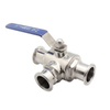 OEM Sanitary Straight-through Three-way Ball Valve Clamp Connection Factory