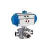 OEM Sanitary Pneumatic Square Three-way Ball Valve Manufacturer