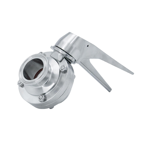 Sanitary Ferrule Clamped Ends Manual Butterfly Valves with Multi Position Handle Factory Produce