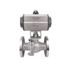 Q641F-16P/C High Temperature Control Pneumatic Ball Valve Flange Cast Steel with Stainless Steel 304 Quick O-Type Shut-Off