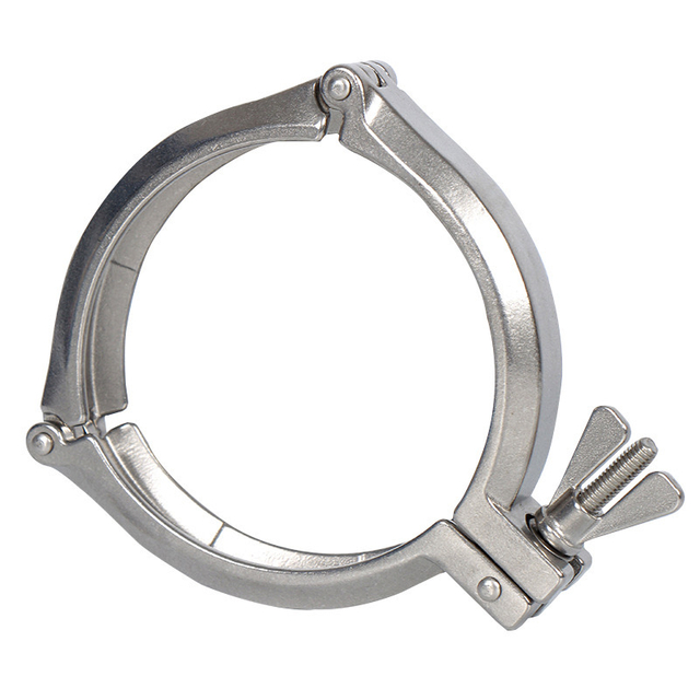 SS304 Stainless Steel KF ISO Standard Vacuum Three-section Clamp Vacuum Accessories Manufacturer