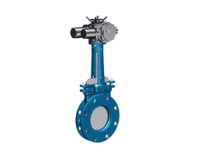 PZ973H-16C Industrial SS304 SS316 Cast Iron, Carbon Steel, Electric Rising Stem Type Knife Gate Valve Warehouse