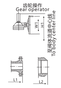 美标闸阀齿轮操作图