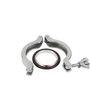 ISO KF Stainless Steel Vacuum Clamp with Fluorine Rubber Sealing Ring Supplier